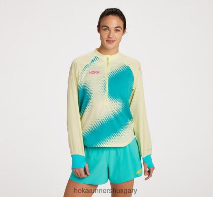 Hoka Női Futócipő - Hoka 1/2 cipzáros szélkagyló nők 662P40372 aranysárga